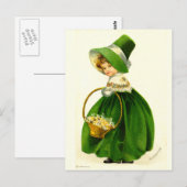 Sint Patrick's Day Girl Briefkaart (Voorkant / Achterkant)