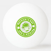 Sint Patricks Day Green Beer Design Pingpongballen (Voorkant)