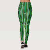 Sint-Patrick's Day Green Black Slimming Stripes Leggings (Achterkant)