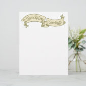 Sint Patrick's Day Greetings Golden Banner (Staand voorkant)