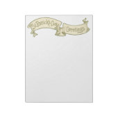 Sint Patrick's Day Greetings Golden Banner Notitieblok (Gedraaid)