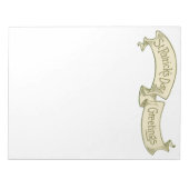 Sint Patrick's Day Greetings Golden Banner Notitieblok (Voorkant)