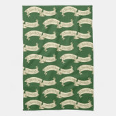  Sint Patrick's Day Greetings Golden Banner Theedoek (Verticaal)