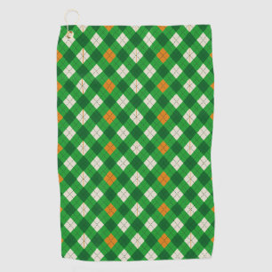Sint-Patrick's Day Ierse geblokte argyle Golfhanddoek