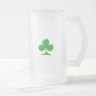 Sint Patrick's Day Irish Green Clover Shamrock Matglas Bierpul