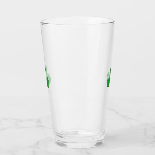 Sint Patrick's Day Irish Green Clover Symbol Beer Glas (Links)