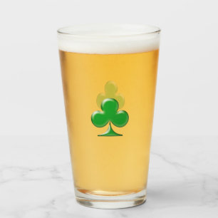 Sint Patrick's Day Irish Green Clover Symbol Beer Glas
