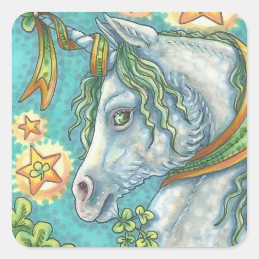 Sint-Patrick's Day IRISH UNICORN STICKERS Datablad (Voorkant)