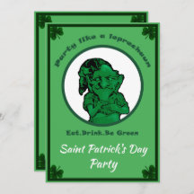 Sint Patrick's Day Leprechan Party Invite