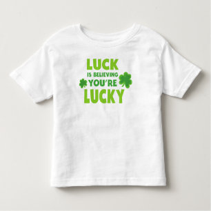 Sint Patrick's Day, Luck, geloof dat je Lucky bent Kinder Shirts