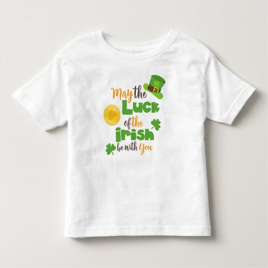 Sint Patrick's Day, Luck of the Irish, Clovers Kinder Shirts (Voorkant)
