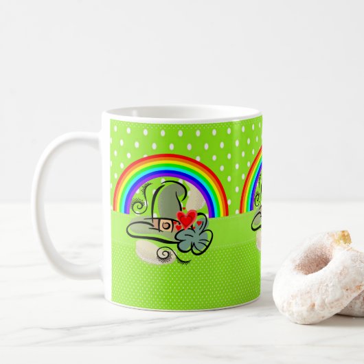 Sint Patrick's Day Mok Rainbow (Met donut)