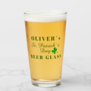 Sint Patrick's day Name Beer Glas