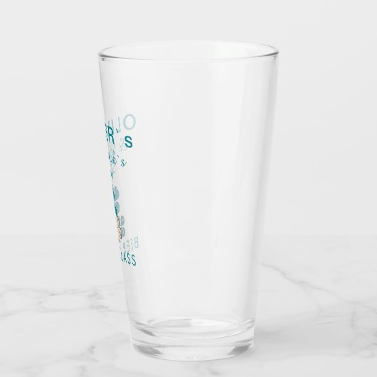 Sint Patrick's day Name Clover Shamrock Beer Glas (Links)