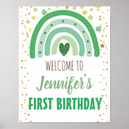 Sint Patrick's Day Rainbow Party Welkomstteken Poster