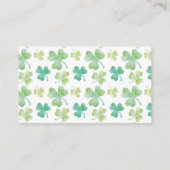 Sint Patrick's Day Shamrock Baby shower Book Reque Informatiekaartje (Achterkant)