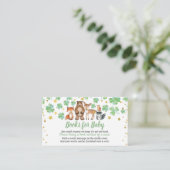 Sint Patrick's Day Shamrock Baby shower Book Reque Informatiekaartje (Staand voorkant)