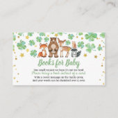 Sint Patrick's Day Shamrock Baby shower Book Reque Informatiekaartje (Voorkant)