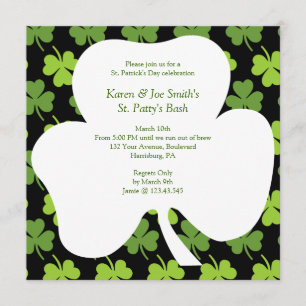 Sint Patrick's Day Shamrock Festive Irish Cheers Kaart