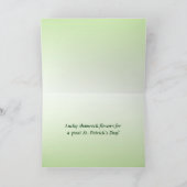 Sint-Patrick's Day Shamrock Flowers Kaart (Binnen)