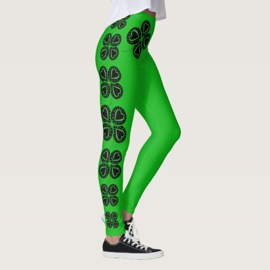 Sint Patrick's Day Shamrock Heart Leggings 2 (Rechts)