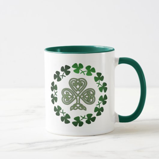 Sint-Patrick's Day Shamrock-koffiekreeften & drink Mok (Rechts)