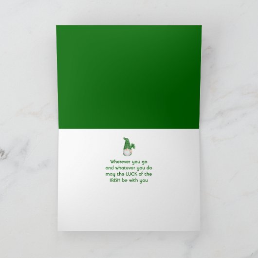 Sint Patrick's Day Shamrock Luck van de Irish Kaart (Binnen)