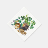 Sint-Patrick's Day Shamrocks and Coins Servet (Hoek)
