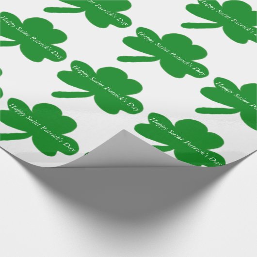 Sint Patrick's Day Shamrocks Cadeaupapier (Hoek)