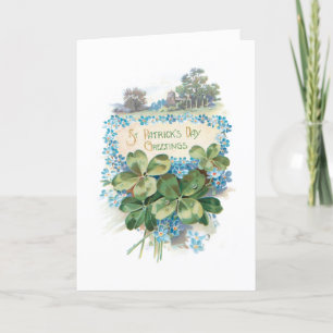  Sint Patrick's Day Shamrocks Feestdagen Kaart