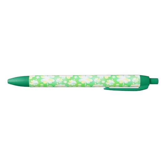 Sint Patrick's Day Shamrocks Retro Waterverf Zwarte Inkt Pen (Bodem)