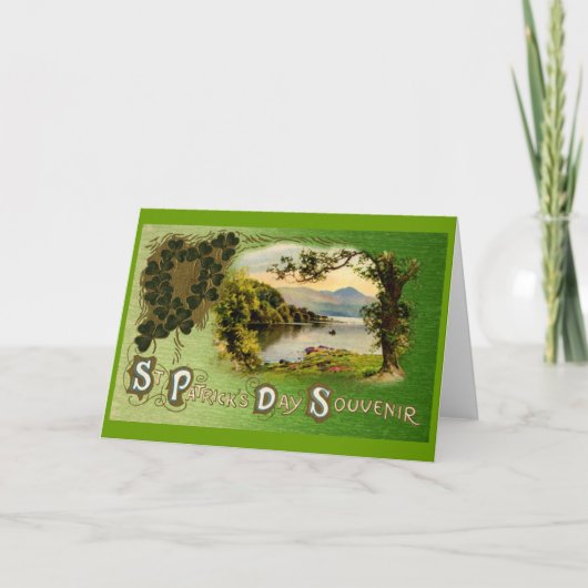 Sint Patrick's Day Souvenir landschap Kaart (Voorkant)