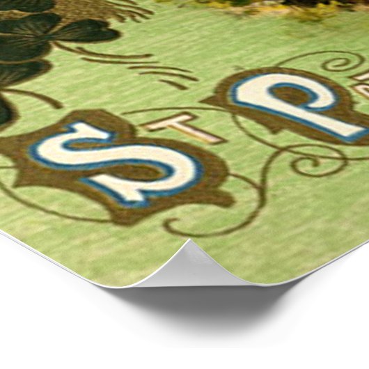 Sint Patrick's Day Souvenir  landschap Poster (Hoek)