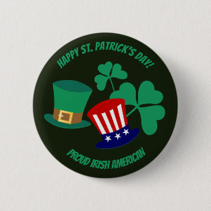 Sint Patrick's Day trotse Ierse Amerikaanse Button