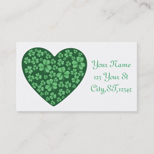 Sint Patrick's Day Visitekaartje (Voorkant)