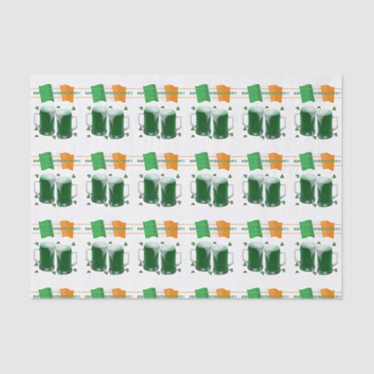 Sint Patrick's Day Weefselpapier Beer Tissuepapier (Voorkant)