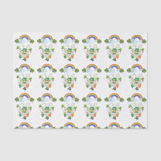 Sint Patrick's Day Weefselpapier regenboog Tissuepapier (Voorkant)