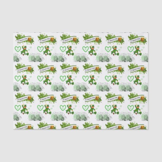 Sint-Patrick's Day Weefselpapier Tissuepapier (Voorkant)