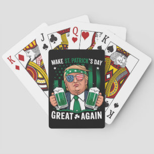 Sint Patrick's Day weer geweldig Ierse Trump Pokerkaarten