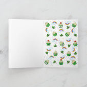 Sint Patrick's Day Wenskaart Cupcakes Kaart (Binnen)