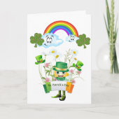 Sint Patrick's Day Wenskaart Rainbow Kaart (Voorkant)
