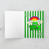 Sint Patrick's Day Wenskaart Shamrock Kaart (Binnen)