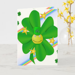 Sint Patrick's Day Wenskaart Shamrock Kaart