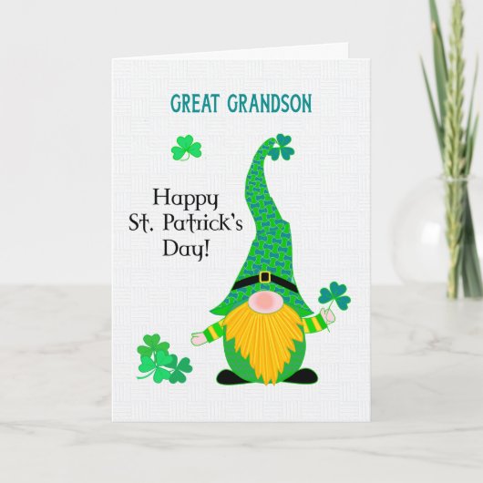Sint Patrick's Fun Leprechaun Kaart (Voorkant)