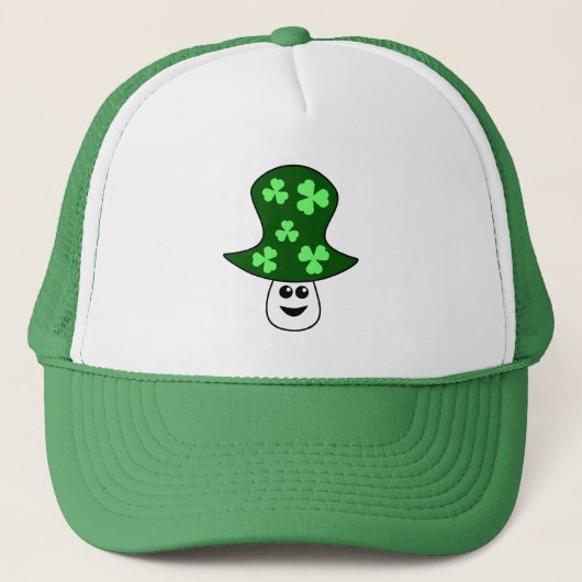 Sint Patrick's paddenstoel Trucker Hat Pet (Voorkant)