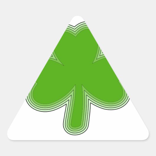 Sint Patrick's Shamrock Drawing Driehoek Sticker (Voorkant)