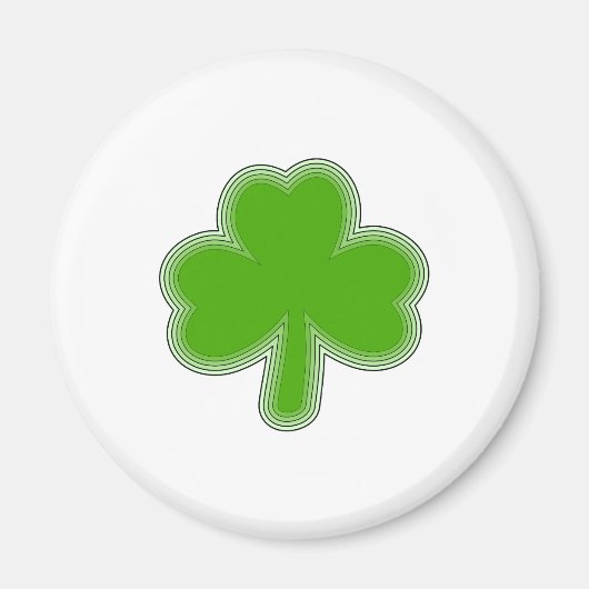 Sint Patrick's Shamrock Drawing Magneet (Voorkant)