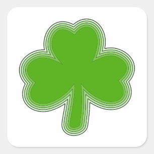Sint Patrick's Shamrock Drawing Vierkante Sticker