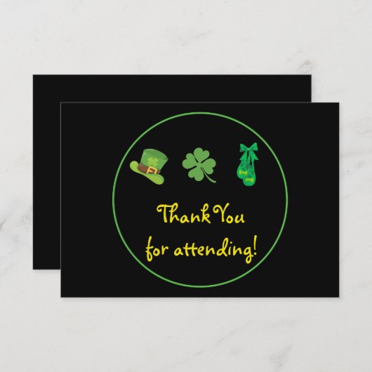 Sint-Patricks thema bedankt (Voorkant / Achterkant)
