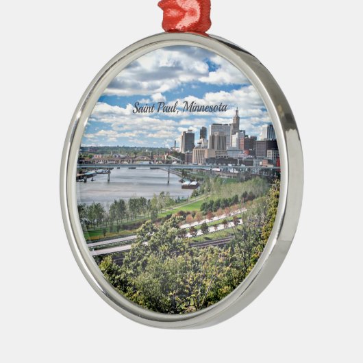 Sint-Paul, Landschap Minnesota Metalen Ornament (Links)